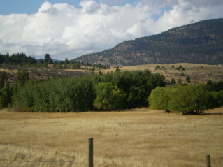 View to the west, KVR rail bed can be seen on the hillside, Channel Pathway 2011-10.